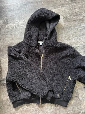 Calvin Klein Black Sherpa Zip Hoodie